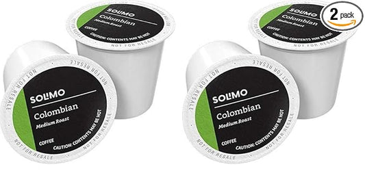 Amazon Brand - Solimo Medium Roast Coffee Pods, Colombian, Compatible with Keurig 2.0 K-Cup Brewers, 24 Count (Pack of 2)