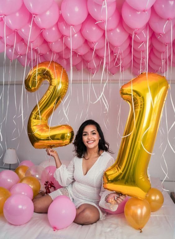 Number Balloons 40 Inch Gold 1, Big One Balloons for 1st Birthday For Girl Boy 11 21 31 Balloons for Wedding, Celebration Party, Graduations