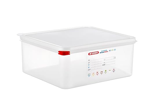 Araven Airtight Container, Food Pan with Lid for Storage in Kitchen and Restaurant, 14.7 Qt, 1 Count, Clear
