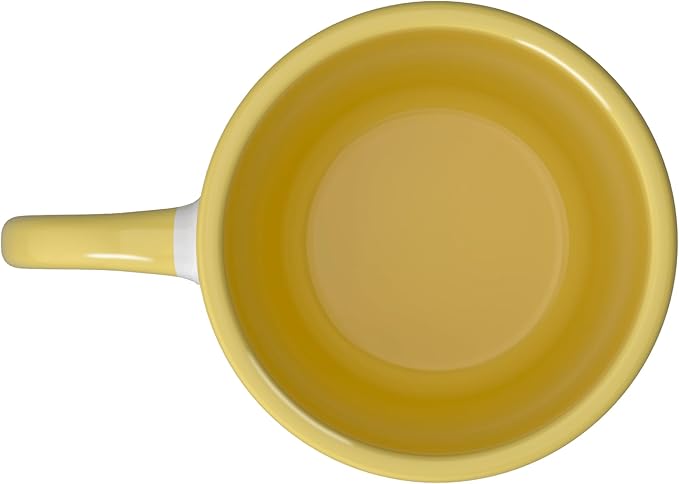 Cat UFO Funny Cat humor Kitten Owner UFO lover flying saucer Ceramic Mug, Yellow/White