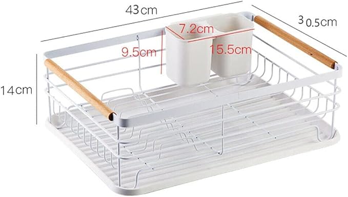 Metal Wire Dish Drainer Cutlery Draining Holder Plates Rack Kitchen Sink Rack