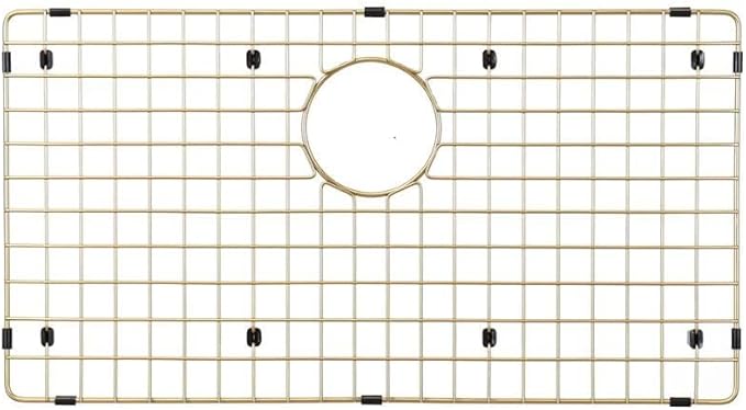 Starstar Sinks Protector Matte Gold 304 Stainless Steel Kitchen Sink Bottom Grid, Rack (29 x16)