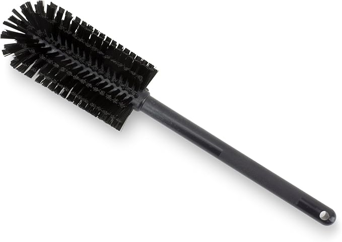 SPARTA Large Water Bottle Brush Ideal for Wide-Mouth Jars, Bottles and Tumblers, Dishwashing Tool with Handle for Home and Commercial Kitchens, Plastic, 16 Inches, Black, (Pack of 4)