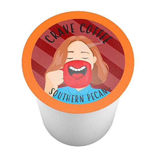 Crave Beverages Flavored Coffee Pods, Compatible with Keurig K-Cup Brewers, Single Serve Southern Pecan, 100 Count
