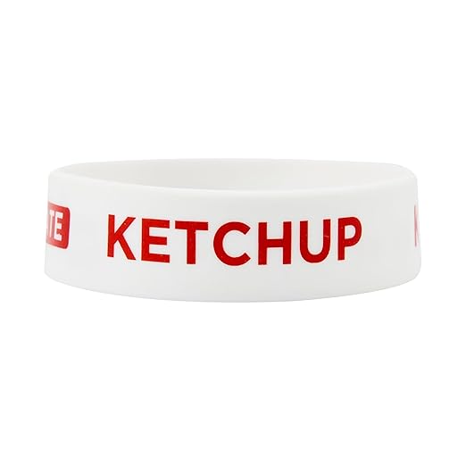 Restaurantware Silicone Squeeze Bottle Band 10 Count 2.75 Inch Dishwasher Safe Condiment Identification Band, Ketchup White Non-Slip Label Band for Condiment Labeling at Restaurants, Food Trucks