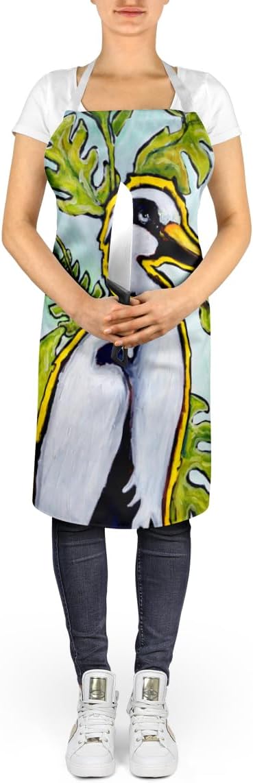 Caroline's Treasures Jungle Fever Heron Apron Cooking Kitchen Server Baking Crafts Gardening for Adult Women Men, Unisex, Large, Multicolor