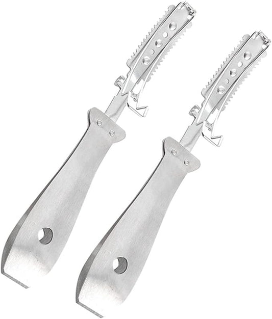 Ipetboom 2pcs Shaver Household Gadgets Pork Skin Hair Remover Razor Scraper Kitchen Pig Hair Kitchen Gadget Tool Pig Scraping Device Meat Pork Tools Animal Stainless Steel Handle