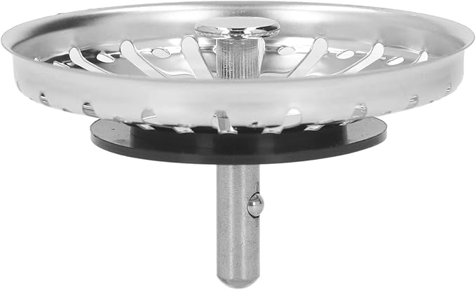 ZJchao Drain Strainer, Kitchen Drain Strainer, Rubber Stainless Steel, Thickening Basket for Standard Drains