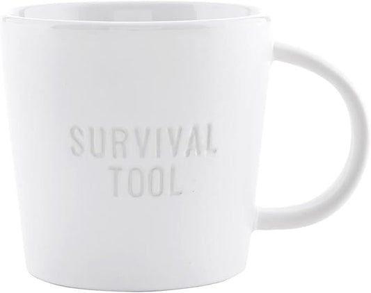 Santa Barbara Design Studio Gift Coffee Mugs Tall Debossed Matte Ceramic Coffee or Tea Cup, 14-Ounce, Survival Tool