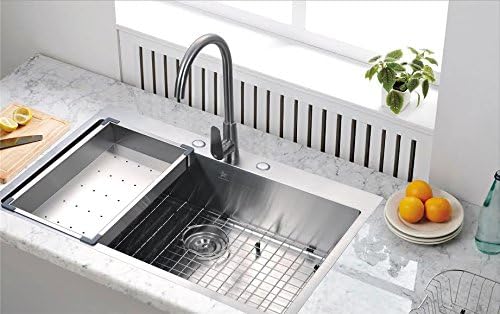 Starstar 18.875" Stainless Steel Colander For Kitchen Sink