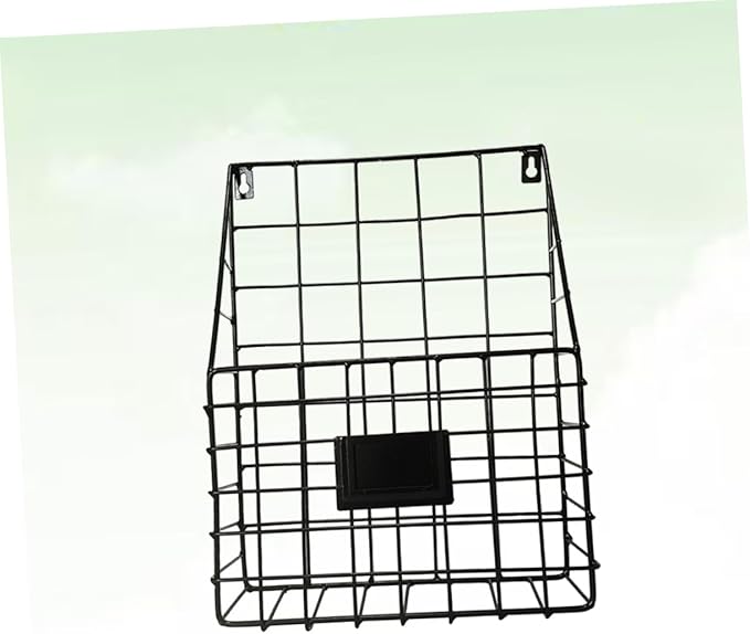 Cabilock Hanging Book Holder Metal Book Basket Wall Mount Storage Magazine Holder Wall Newspaper Rack