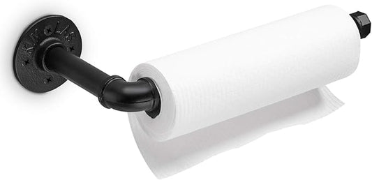 Industrial Pipe Kitchen Paper Towel Holder,Elibbren Heavy Duty DIY Industrial Rustic Wall Mount Paper Towel Ract for Kitchen Bathroom, 1 Pack