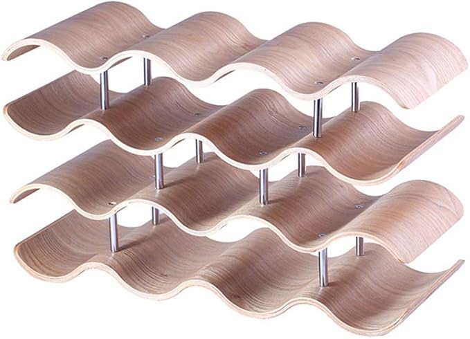 Wine Racks Wine Rack for Kitchen Countertops Countertops Tea Wine Beer Soda Pop Stackable Elegant French Style Wine Rack (Color : 2 Layer Size : Free Size)