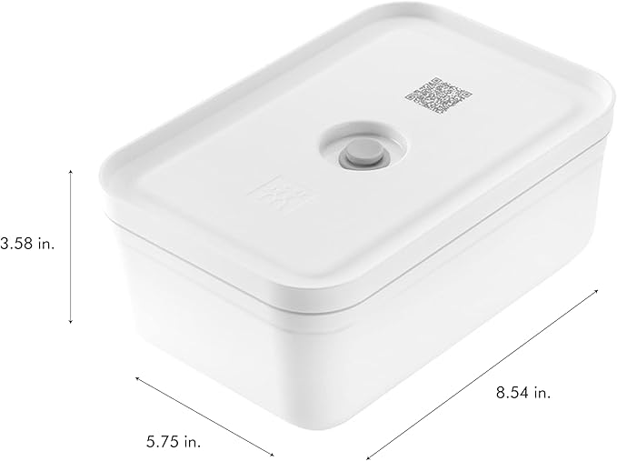 ZWILLING Fresh & Save Plastic Lunch Box, Airtight Food Storage Container, Meal Prep Container, BPA-Free, White - Large