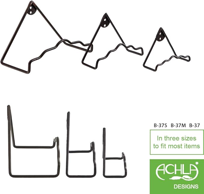 Achla Designs B-37M Plate Wall Hanger Bracket, Medium, 2-Pack