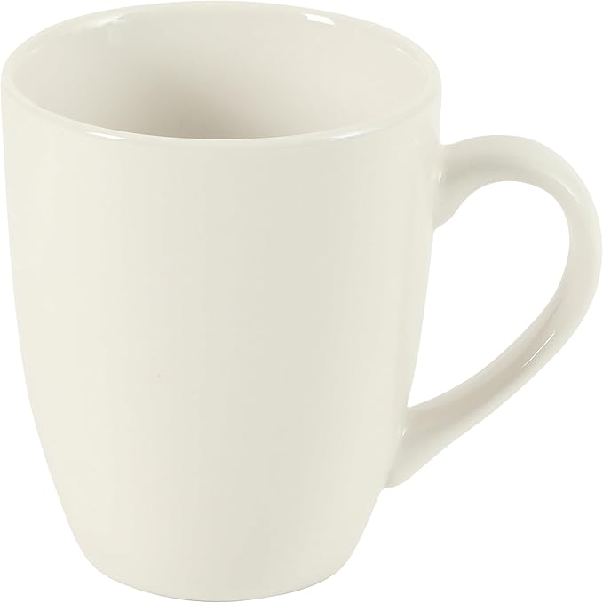 Gibson Home Great Essentials 12 Ounce Porcelain Coffee Mugs - Set of 12 - Cups for Latte, Hot Tea, Cappuccino, Mocha, Espresso, Cocoa