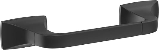 Amerock BH36011MB | Matte Black Pivoting Double Post Toilet Paper Holder | 10-5/8 in. (270 mm) Length Toilet Tissue Holder | Highland Ridge | Bath Tissue Holder | Bathroom Hardware | Bath Accessories