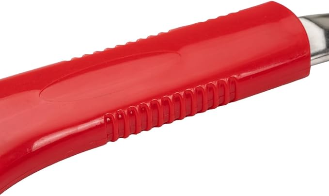 Handy Tek 6.5 Inch Utility Knives, 4 Anti-Slip Box Knives - Heavy Duty, Retractable, Red Plastic Box Cutters, Built-In Lock, Sharp Blade - Restaurantware