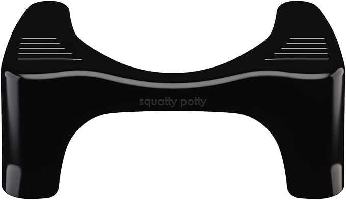 Squatty Potty The Original Bathroom Toilet Stool, Curve Lightweight with Sleek and Modern Design, Black, 7"