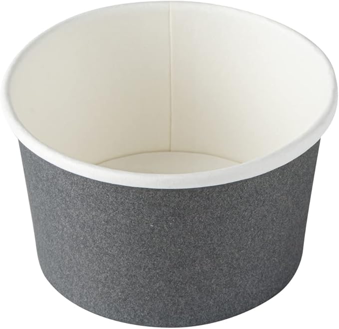 Coppetta 5-Ounce Dessert Cups, 50 Disposable Ice Cream Cups - Lids Sold Separately, Sturdy, Gray Paper Frozen Yogurt Bowls, For Hot And Cold Foods, Perfect For Gelato Or Mousse - Restaurantware