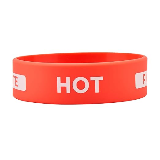 Restaurantware Silicone Squeeze Bottle Band 10 Count 2.75 Inch Dishwasher Safe Condiment Identification Band, Hot Red Non-Slip Label Band for Condiment Labeling at Restaurants, Food Trucks