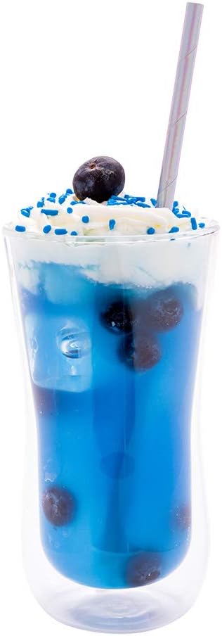 Restaurantware Durable Paper Straws Paper Drinking Straws - Metallic Ice Blue - For Holidays Birthdays Weddings Showers or Everyday - 7.8" - 100ct Box