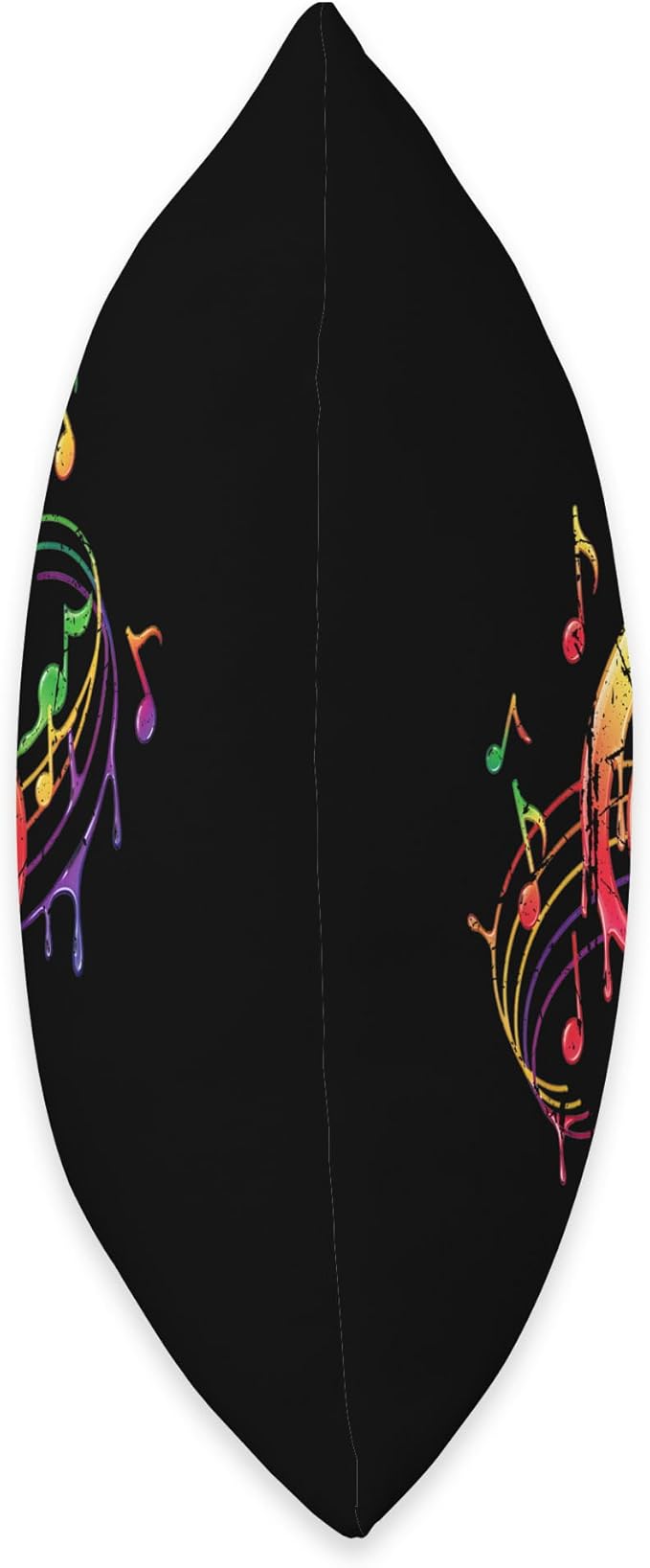 Rainbow Sheet Music Lover Colourful Treble Clef Throw Pillow