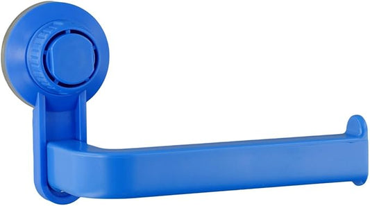 Punch-Free Paper Towel Holder, 10x14.5cm Wall-Mounted Toilet Roll Dispenser with Strong Suction Cup, ABS Material Bathroom Storage Organizer for Kitchen and Restroom(blue)