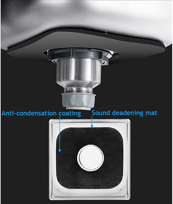 Wall Mounted Hand Sink - Stainless Steel Commercial Hand Washing Basin for Restaurant, Bar, Cafe, Salon & Spa, Home - with Bracket,Kitb-37x31cm