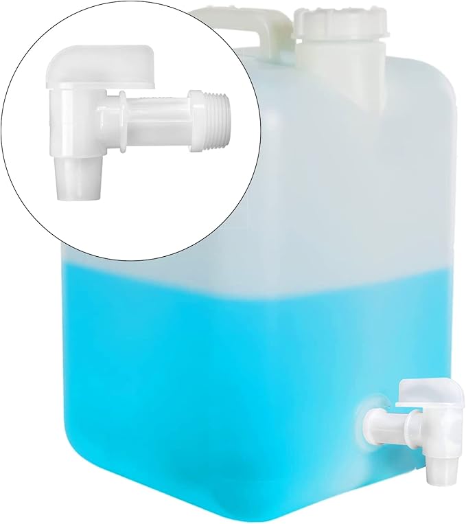 Barrel Faucet White Manual Handle Drum Faucet PE Plastic Drum Tap for Plastic or Steel Oil Drum or Water Container 3/4” by MUGLIO(4PCS)