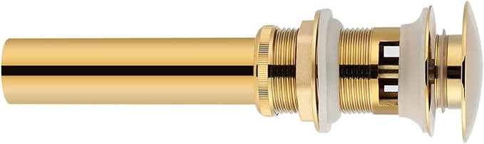 Sink Drain Brass Sink Drain Drain without Overflow Hole Golden Used for Kitchen and Bathroom