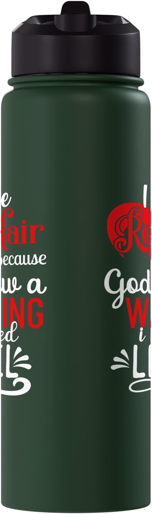 i have red hair because god knew i needed a warning label Stainless Steel Insulated Water Bottle