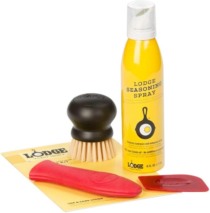 Lodge Seasoned Cast Iron Care Kit 5-Piece Set, One Size, Assorted