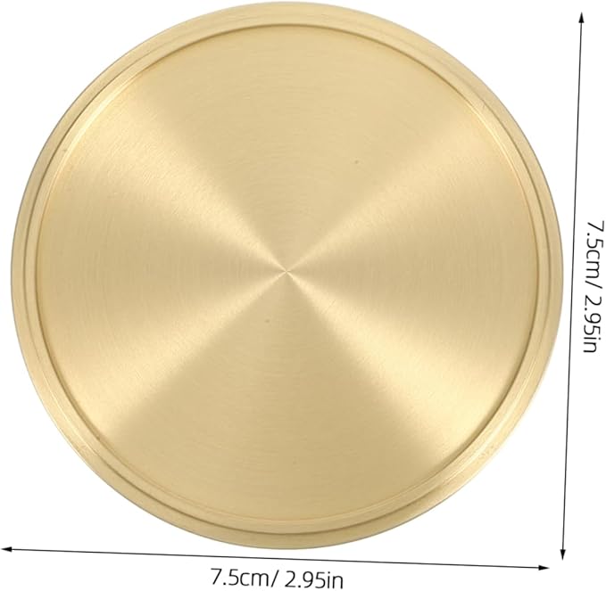 CHILDWEET Brass Tea Coaster Elegant Drink Cup Holder with Serene Zen Design Heat Resistant Pot Holder for Coffee Table Decorative Mats for Kitchen and Home Decor