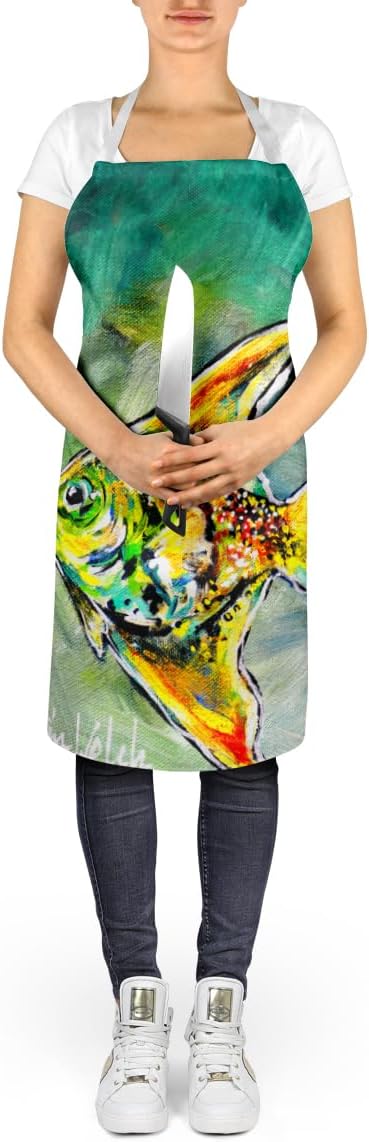 Caroline's Treasures Nancys Other Fish Apron Cooking Kitchen Server Baking Crafts Gardening for Adult Women Men, Unisex, Large, Multicolor