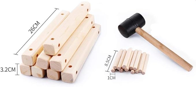 Modular DIY Wine Rack Wooden Countertop Wine Bottle Holder l for Kitchen Or Home Bar Very Sturdy —l and Compact (Color : #1)
