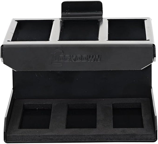 Lockdown Securewall MSR15 Magazine Rack with 3 Mag Capacity, Powder Coating, and Universal Fit for Organization, Gun Room, Storage