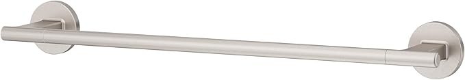 Pfister Capistrano Bath Towel Bar for Bathroom, 18-Inch, Wall-Mounted, Screw-in, Spot Defense Brushed Nickel Finish, BTBCSO1GS