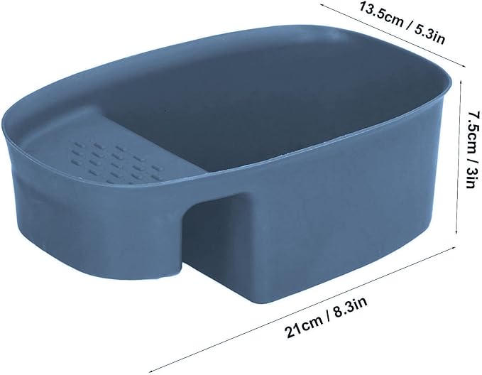 aqxreight Sink Drain Basket Household Saddle Shaped Mesh Strainer Kitchen Waste Vegetable Fruits (Blue)