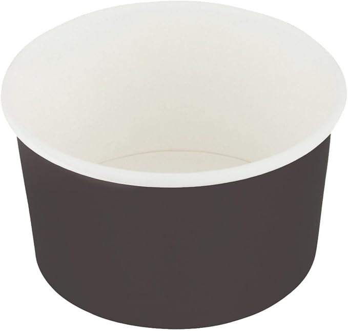 Coppetta 12-Ounce Dessert Cups, 200 Disposable Ice Cream Cups - Lids Sold Separately, Sturdy, Black Paper Frozen Yogurt Bowls, For Hot And Cold Foods, Perfect For Gelato Or Mousse - Restaurantware