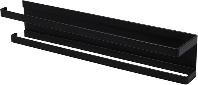 Household Essentials Metal Magnetic Paper Towel Holder, Black