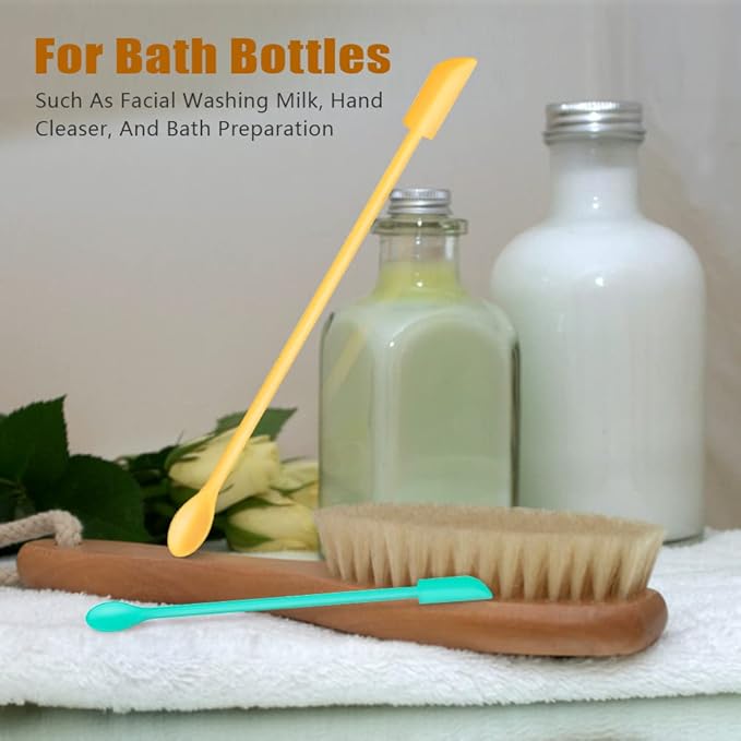Silicone Spatula Set (6Pcs) - Mini Scraper Tool for Beauty & Food - Reach Every Last Drop, Multi-Size Spatulas for Makeup Jars, Lotion Bottles & Kitchen Containers (Color #1)