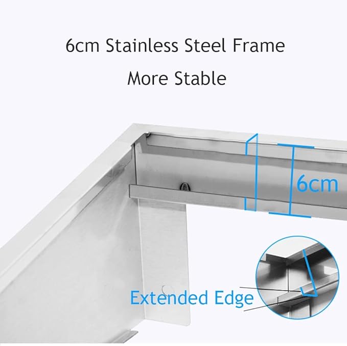 Wall Mounted Hand Sink - Stainless Steel Commercial Hand Washing Basin for Restaurant, Bar, Cafe, Salon & Spa, Home - with Bracket,Kita-37x31cm