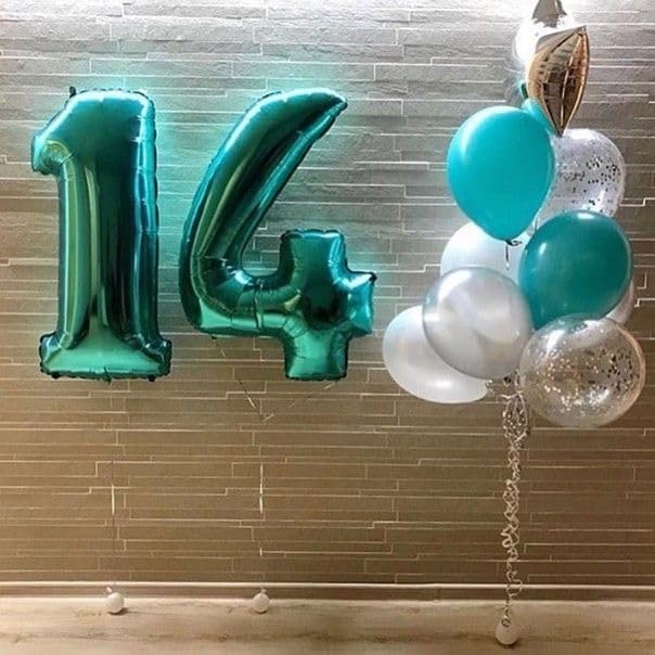 Number 6 Balloon 40 Inch, 6 7 Six Seven Birthday Decorations, 6th Birthday Balloon for Boy Girl, Blue-green 16 60 61 65 Numbers Balloons Graduations Anniversary Supplies