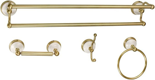 Kingston Brass BAK1113478BB Victorian Bathroom Hardware Set, Brushed Brass 24 x 5.81 x 5.06