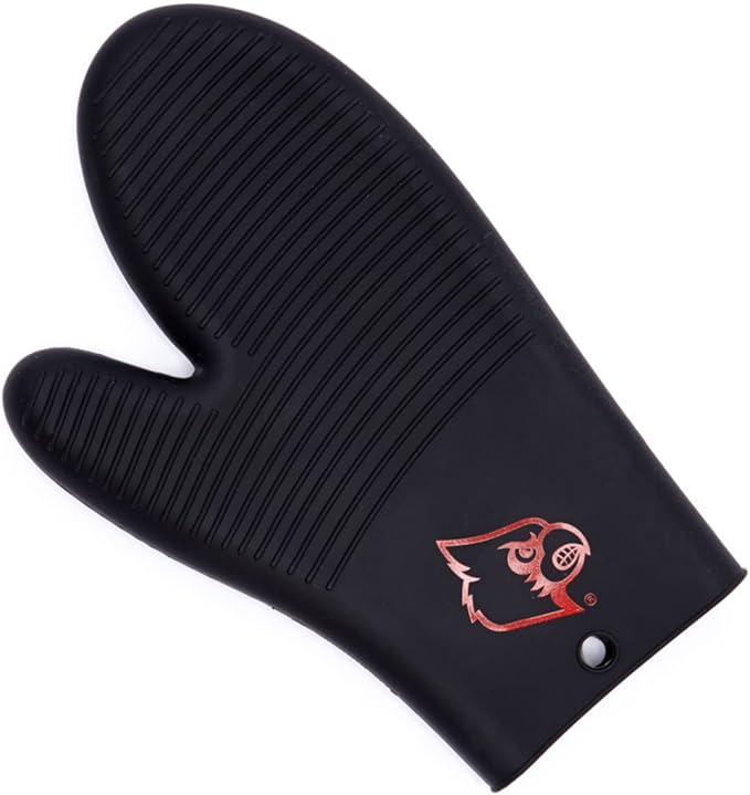 FANPAN Oven Mitt & Grill Glove, NCAA Louisville Cardinals Team Logo, Silicone, Custom Oven Mitts, Dishwasher Safe
