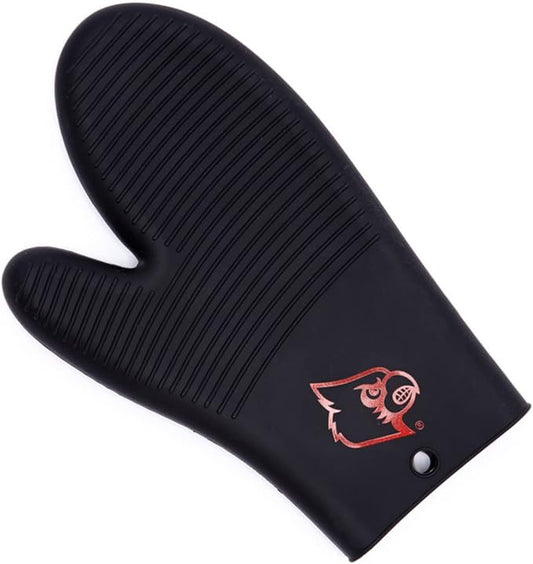 FANPAN Oven Mitt & Grill Glove, NCAA Louisville Cardinals Team Logo, Silicone, Custom Oven Mitts, Dishwasher Safe