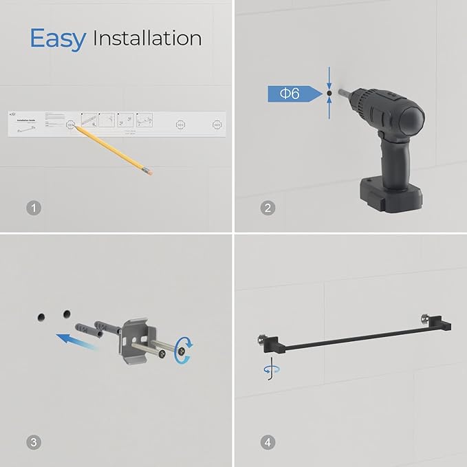 KIBI Cube 24 Inch Bathroom Towel Bar | Wall Mounted Solid Brass Towel Hanger with Corrosion-Resistant Finish | Sleek and Durable Towel Holder for Bathroom Organization (Brushed Gold, KBA1504)