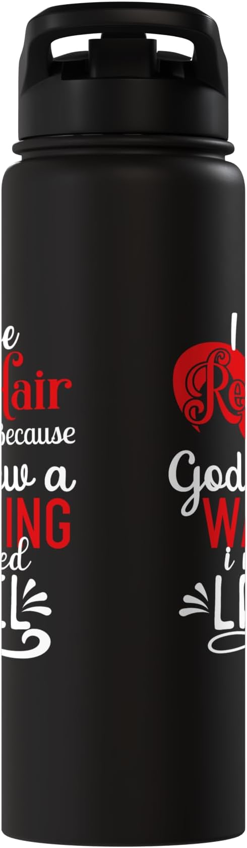 i have red hair because god knew i needed a warning label Stainless Steel Insulated Water Bottle