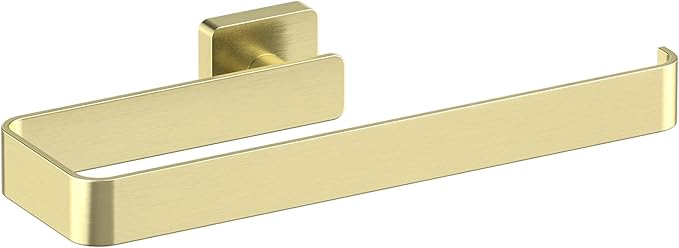 KIBI Blaze 10-Inch Bathroom Towel Bar – Solid Brass, Wall Mounted Hand Towel Holder, Sleek Modern Design, Rust-Resistant, Perfect for Bathroom, Vanity & Kitchen Sink Area (Brushed Gold) (KBA16)